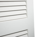 Louver Louver Plantation Interior Door Slab, White Wood Solid Core, 80"x30"