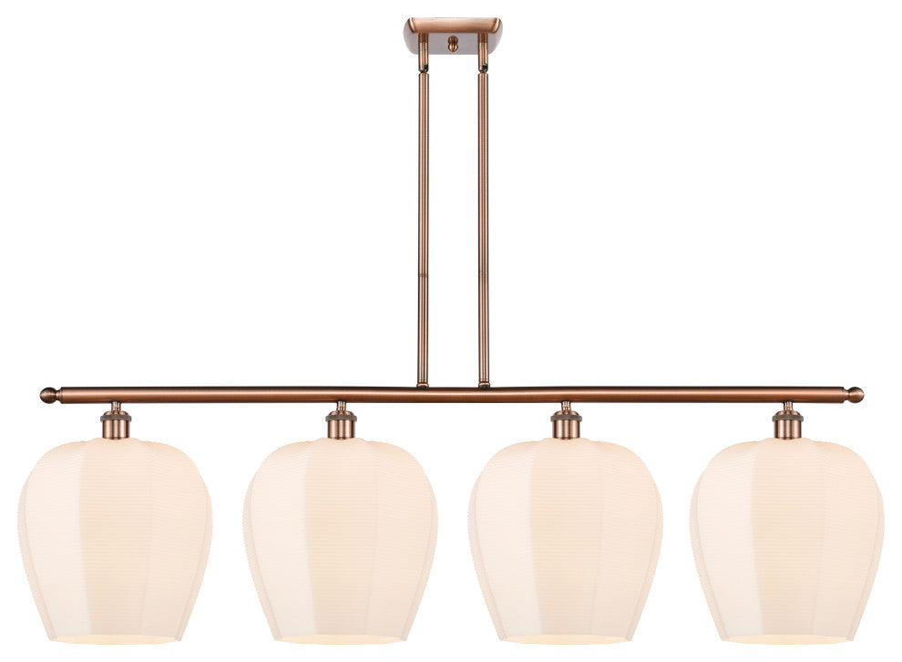 Innovations 516-4I-AC-G461-12 4 Light 50" Island Light, Antique Copper