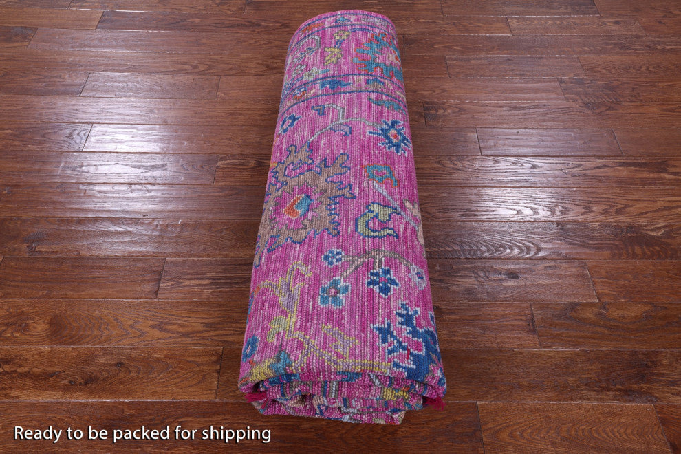 8' Square Turkish Oushak Hand Knotted Wool Rug - Q13624