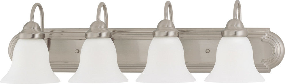 Traditional Ballerina 4-Light 30" Vanity, Brushed Nickel Finish