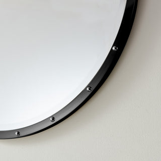 Cuneo 28" Circle Bathroom/Vanity Matte Black framed Wall Mirror