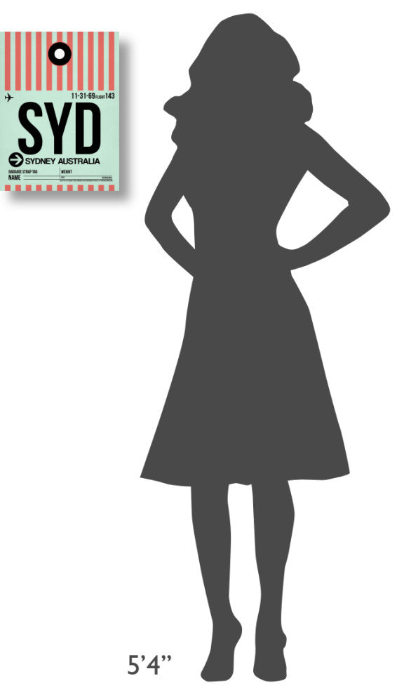 "SYD Sydney Luggage Tag 1" Fine Art Print