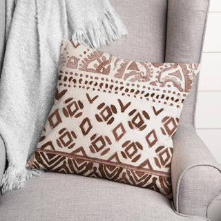Deep Red Pattern 1 16"x16" Spun Poly Pillow