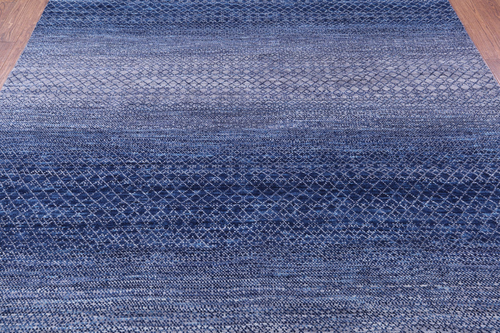 8' 1" X 10' 0" Savannah Grass Handmade Wool Rug - Q13261