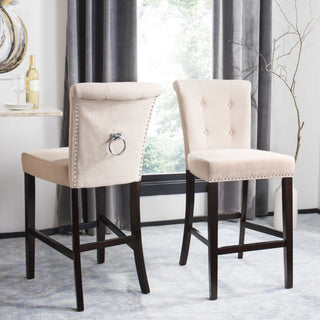 Safavieh Taylor Bar Stool, Beige/Espresso