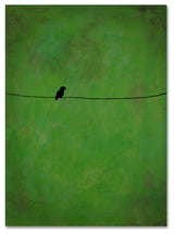 'Lone Bird Green' Canvas Art by Nicole Dietz
