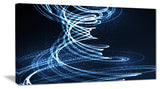 "3D Illuminated Helix Shapes" Abstract Digital Art Canvas Print