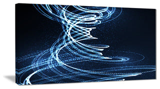 "3D Illuminated Helix Shapes" Abstract Digital Art Canvas Print
