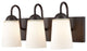 Ivey Lake Collection 3 Light 16" Rubbed Bronze Bathroom Vanity Light
