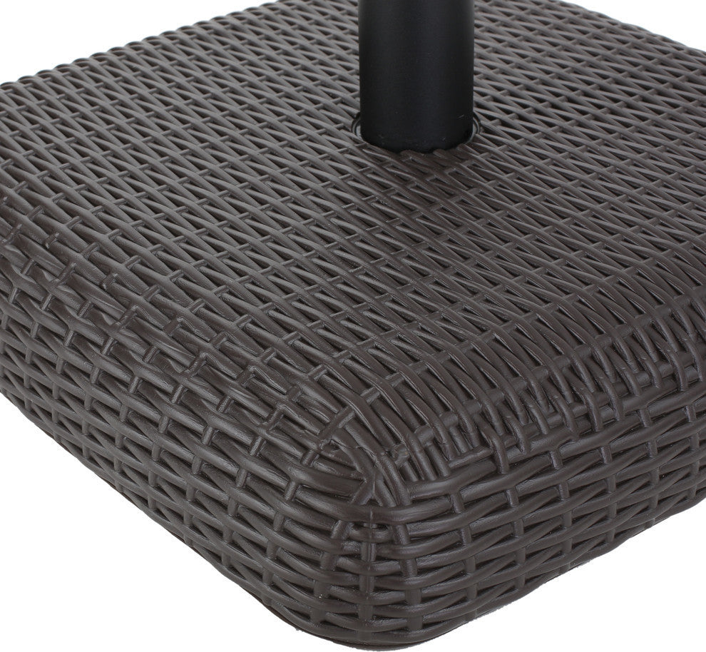 GDF Studio Belmont 66lbs Brown Resin and Iron Square Umbrella Base
