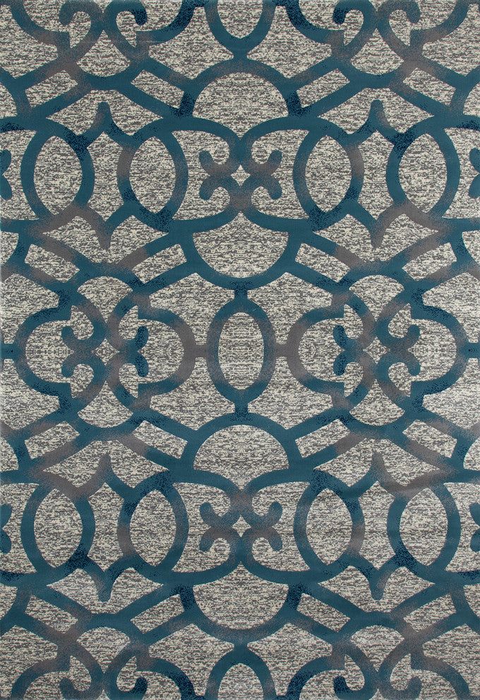 Bastille Trellis Blue 9'2"x12'4" Area Rug