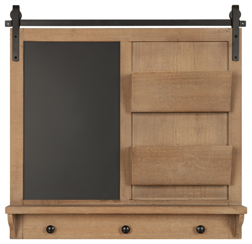 Cates Magnetic Wall Organizer with Pockets, Rustic Brown 30x28
