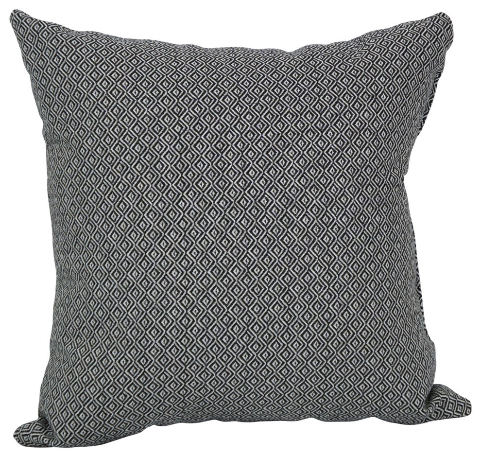 17" Jacquard Throw Pillows With Inserts, Set of 4, Hazeltsb Domino