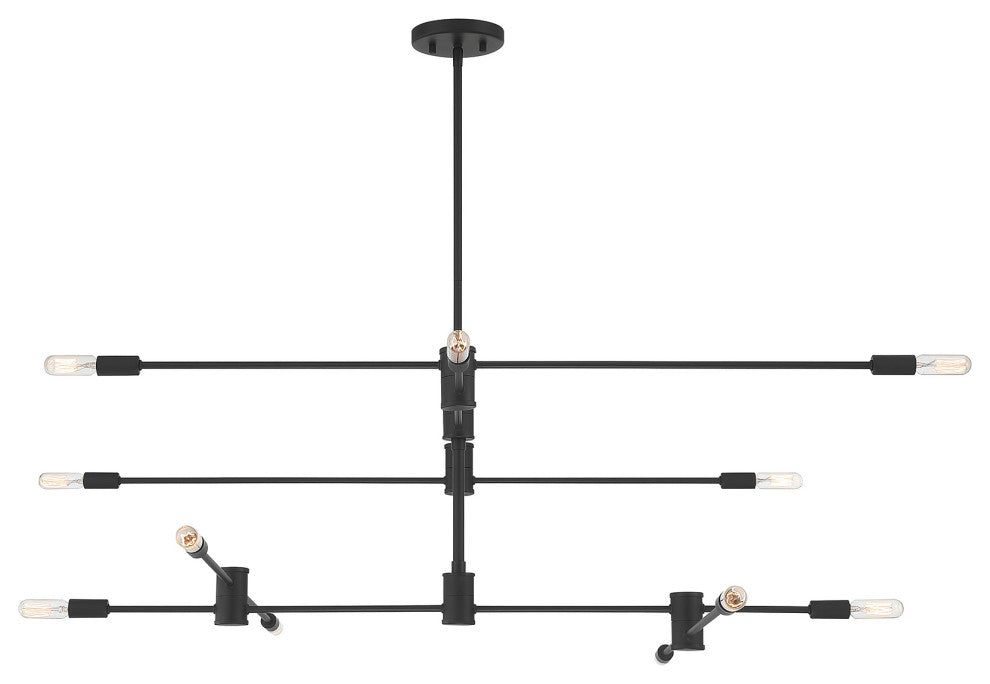 Lyrique 12-Light Chandelier, Matte Black