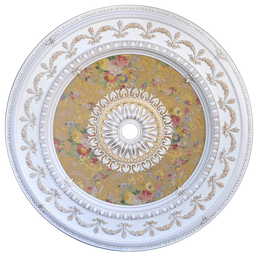 Artistry Lighting, Round 60" Antique White Ceiling Medallion (ART15-CF1-080)