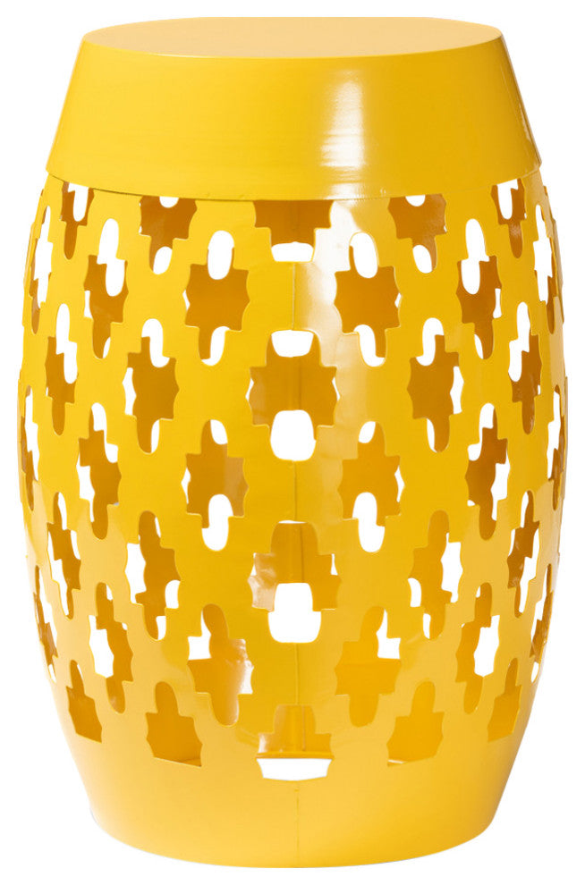 Elenor Contemporary Outdoor Side Table, Yellow