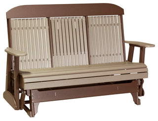 Poly Classic Glider, Weatherwood & Chestnut Brown, 5 Foot, Standard