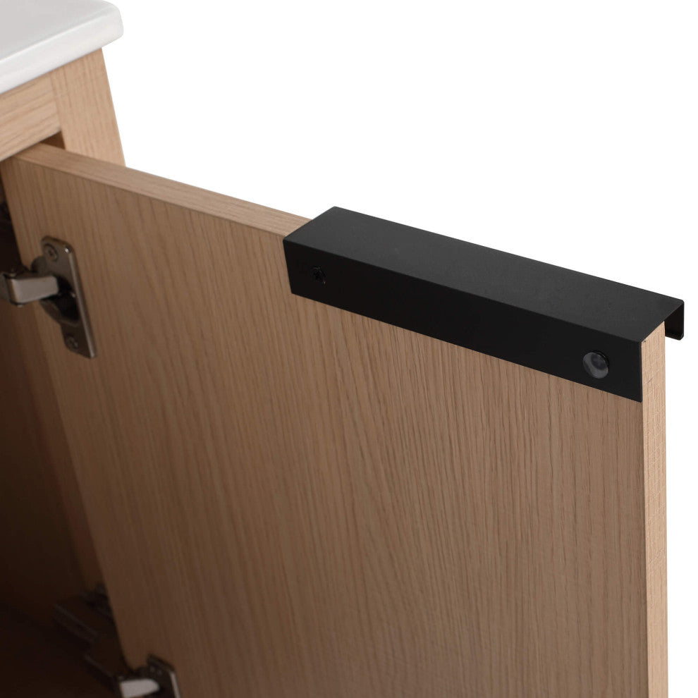 Fine Fixtures Kingsford Vanity Sink Included, White Oak, 30", Doors