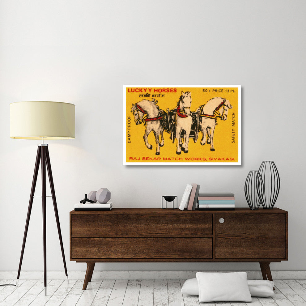 "Lucky Horses Matches" Digital Paper Print by Phillumenart, 46"x31"