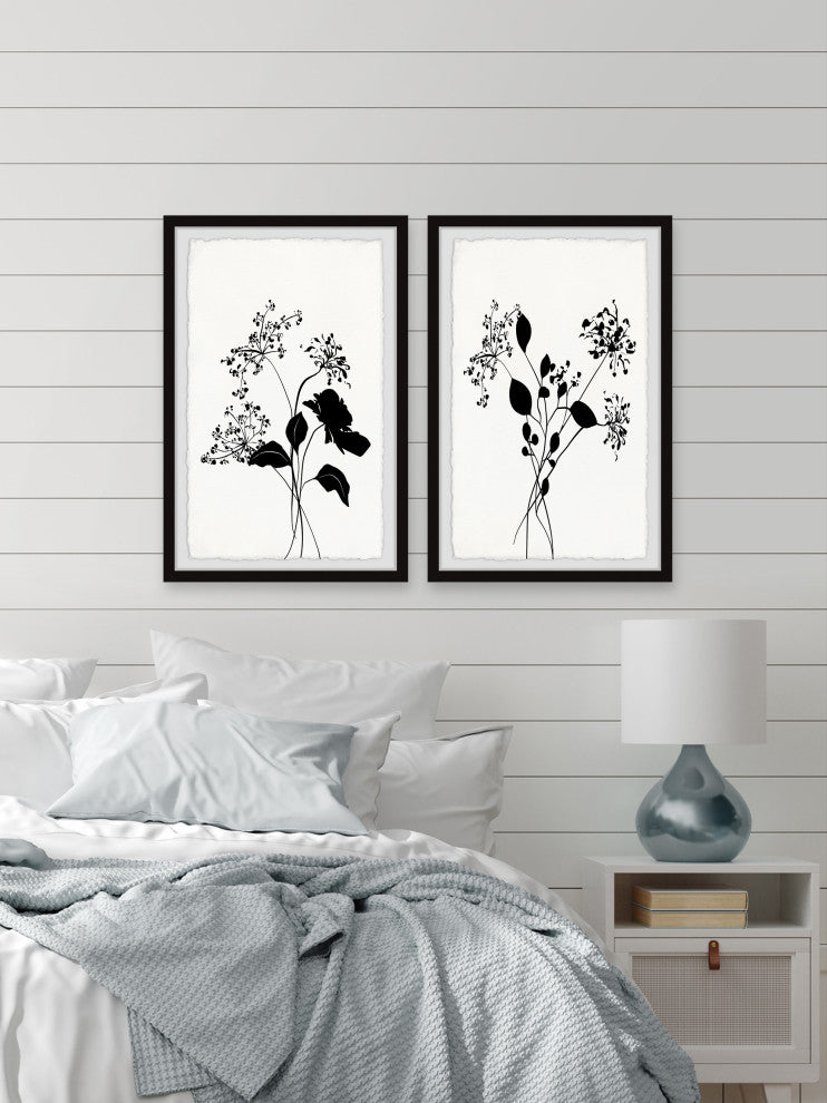 Flower and Buds Diptych, Set of 2, 20x30 Panels