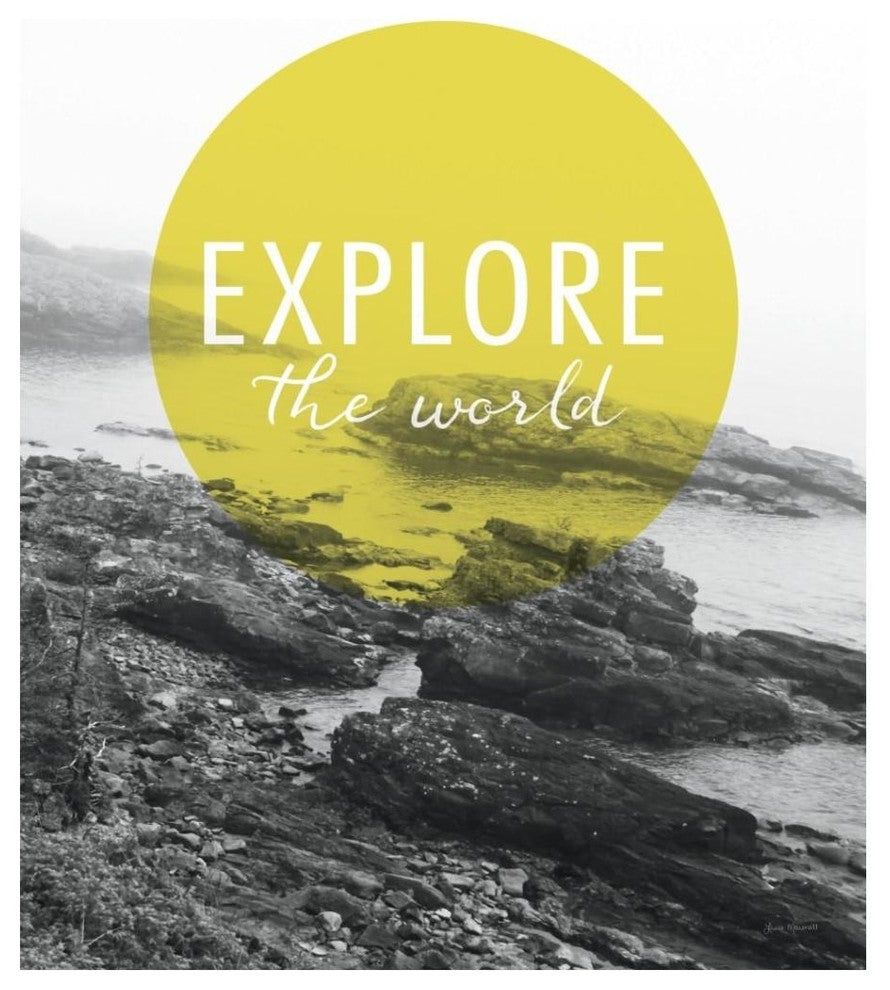 "Explore the World" Digital Paper Print by Laura Marshall, 30"x37"