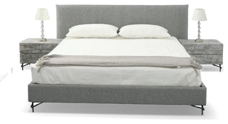 Nova Domus Aria Italian Multi Grey Bed and Two Nightstands, Queen