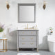 36 In Solid Wood Bathroom Vanity with Quartz Top and cUPC Certified Sink, Titanium Grey