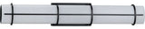 Grid LED 1-Light White Linen Glass LED Modern Wall Light, Black