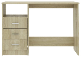 vidaXL Desk with Drawers Standing Computer Desk Sonoma Oak Engineered Wood