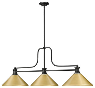 Z-Lite 725-3-MSG Melange 3 Light 52"W Linear Pendant - Matte Black