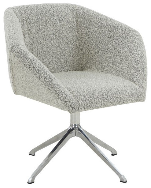 Safavieh Couture Felix Boucle Swivel Desk Chair White / Black