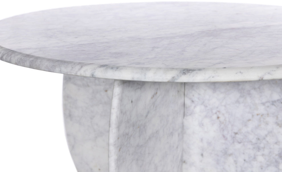 Formentera Marble Coffee Table, White, Coffee Table