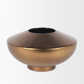 Quiana Large Gold Metal Vase