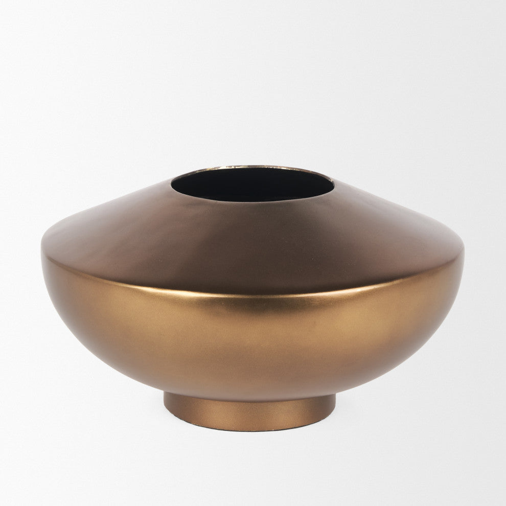 Quiana Large Gold Metal Vase