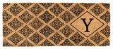 Regency Monogram Doormat, 18"x46"x1.5", Y