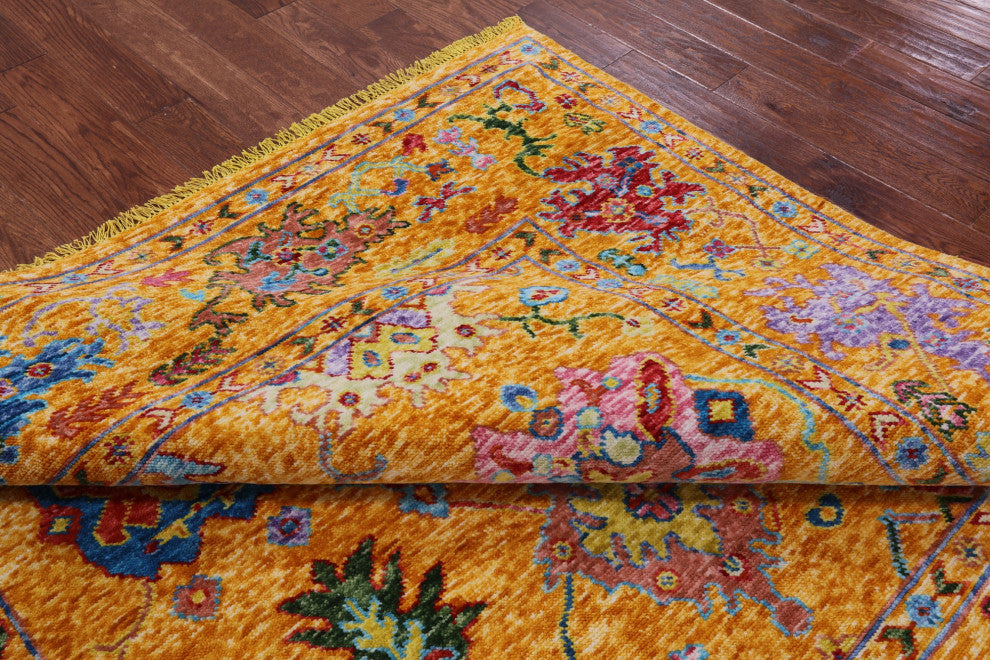 8' Square Turkish Oushak Handmade Wool Rug - Q16061