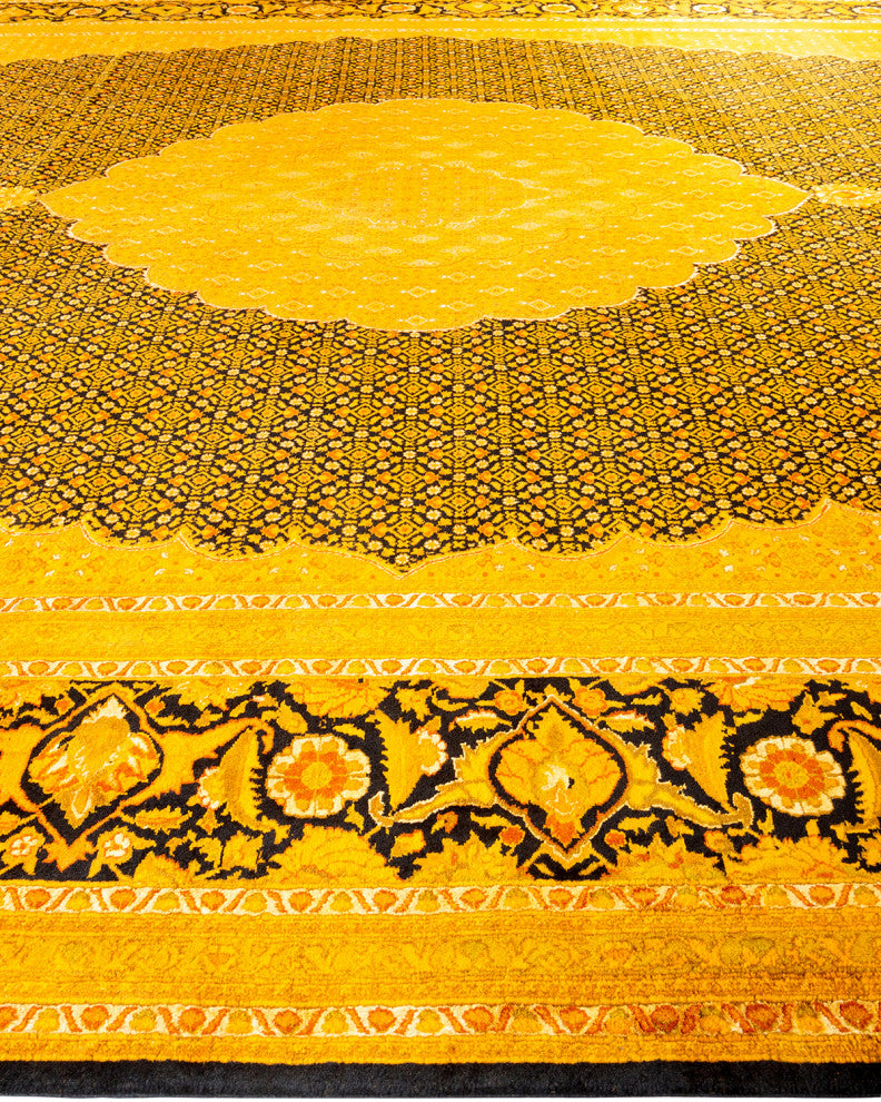 Fine Vibrance, One-of-a-Kind Handmade Area Rug Black, 18'7"x11'10"