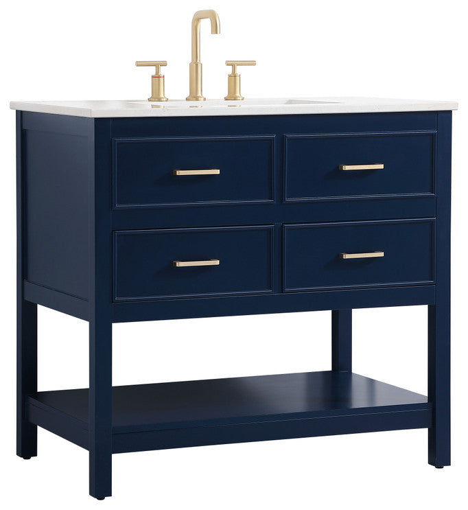 Home Living 36" Single Bathroom Vanity, Blue