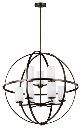 Generation Lighting 3124609 Alturas 9 Light 33"W Outdoor Pillar - Satin Brass