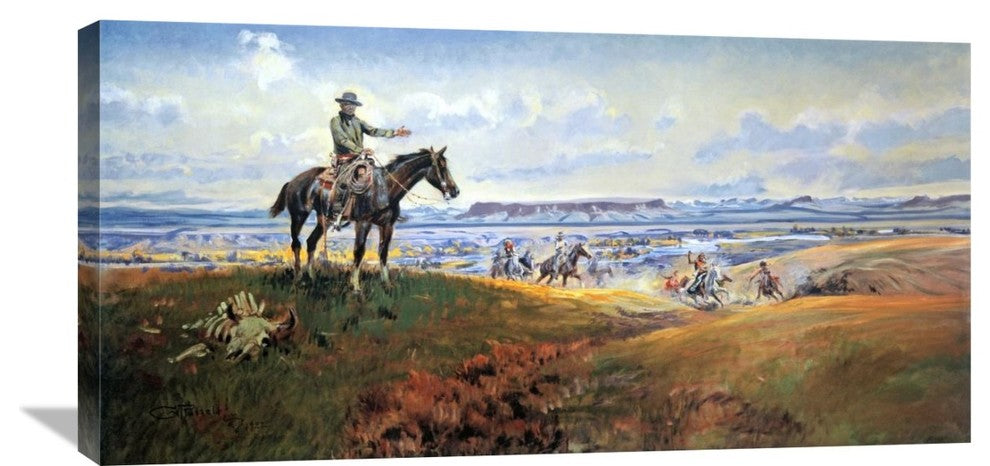 "C. M. Russell And His Friends" Artwork, 36" x 18"