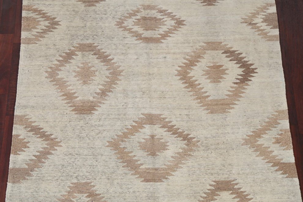Natural Dye Kilim Oriental Wool Area Rug Flat-weave Bedroom Carpet 5x7