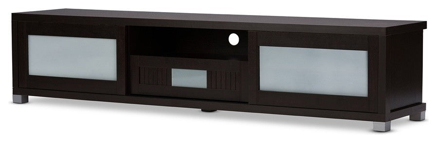 Gerhardine Dark Brown Wood TV Cabinet