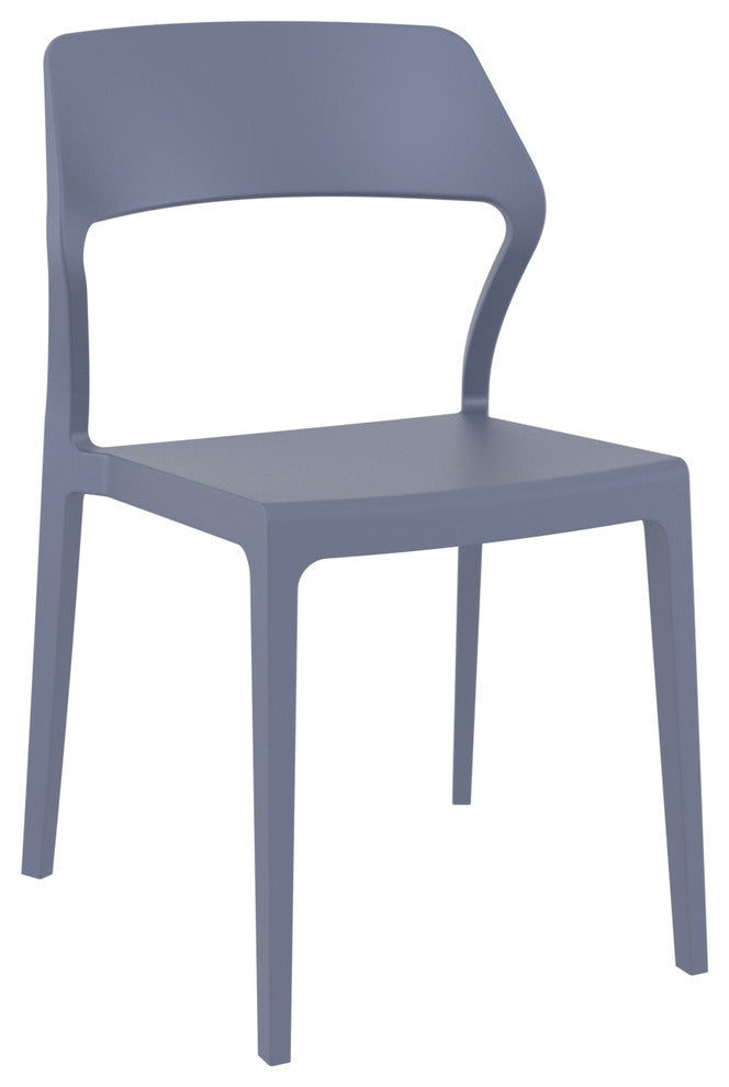 Snow Dining Chair, Dark Gray, Set of 2