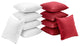Gather 10 Piece Pillow Set, White Red