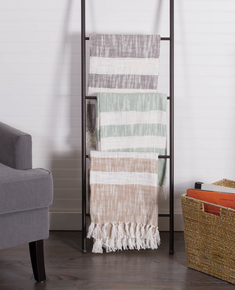 DII Mint Slub Stripe Throw