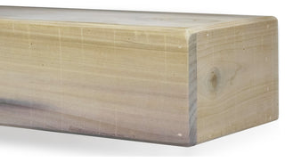 Rustic Fireplace Mantel, Unfinished, 72" L X 5.5" H X 6.25" D