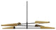 Cassie Contemporary 6 Light Matte Black Aged Brass Metal Chandelier