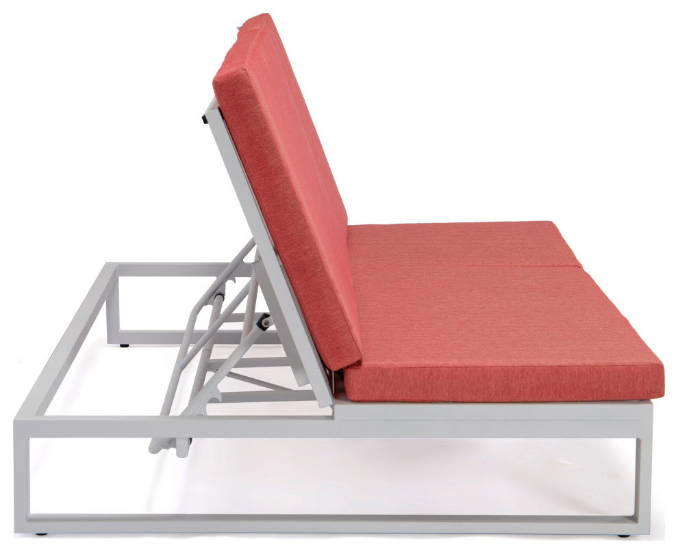 LeisureMod CLW-82R Chelsea Convertible Lounge Reclining Double Chaise Cushions