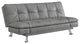 Upholstered Sofa Bed with Adjustable Armrests, Gray