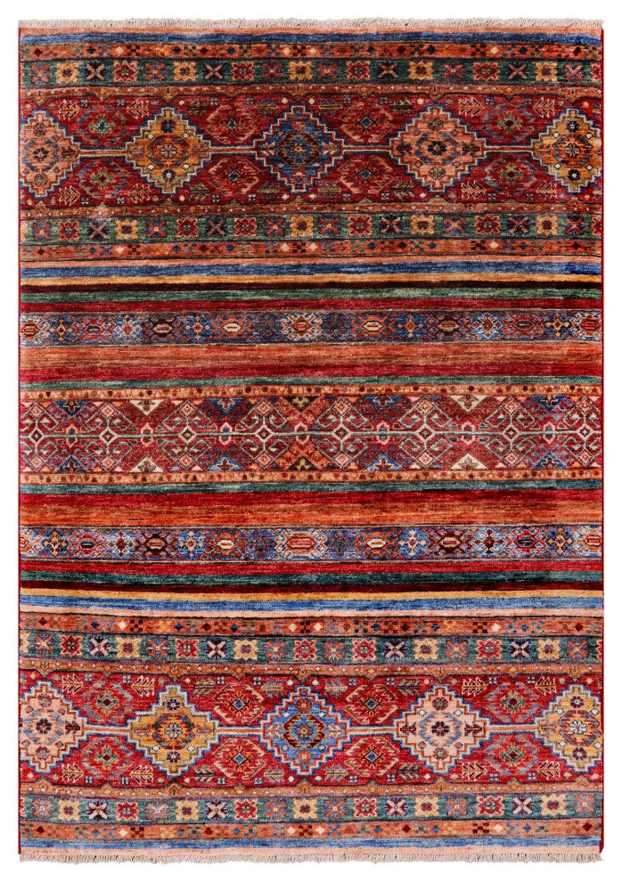 Khorjin Super Kazak Hand-Knotted Rug 3' 11" X 5' 9" Q5362